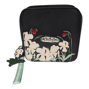 Metropolitan Darphin Cosmetic Bag Womens Blue Floral Make Up Travel Marie Doazan